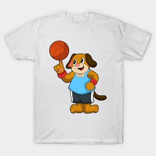 Dog as Basketball player with Basketball T-Shirt